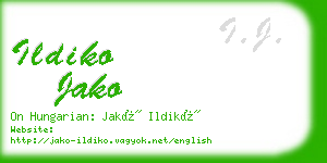 ildiko jako business card